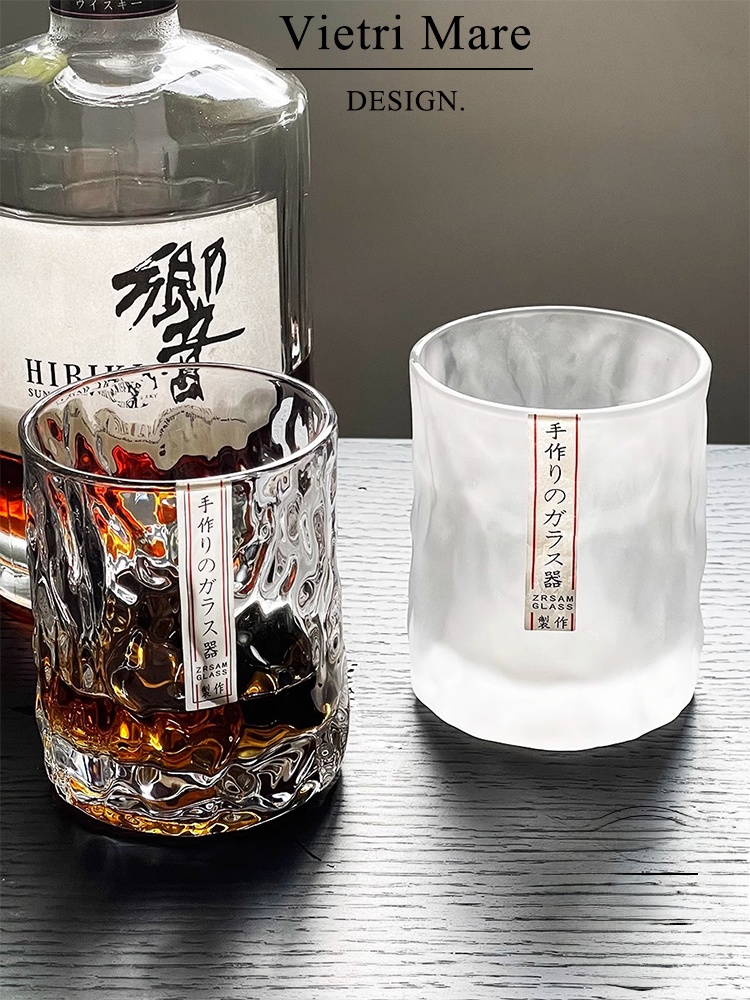 Wine Whiskey Beer - El yapımı Vietnam Cam Bardak Çekiç
