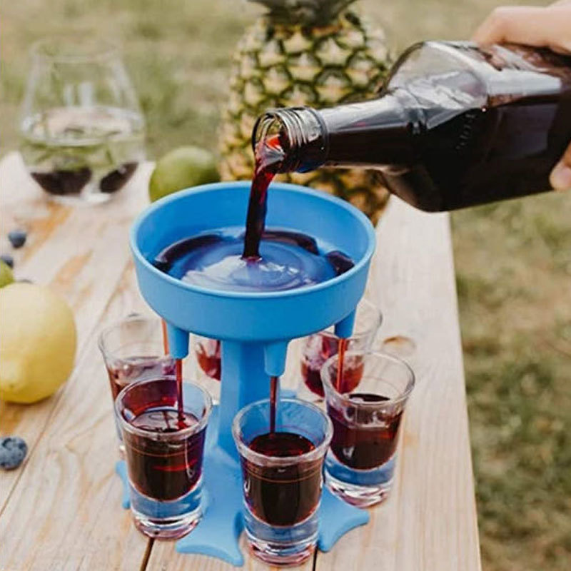 Wine To Beer To Liquor - 6 Shot Cam Şarap Viski Bira