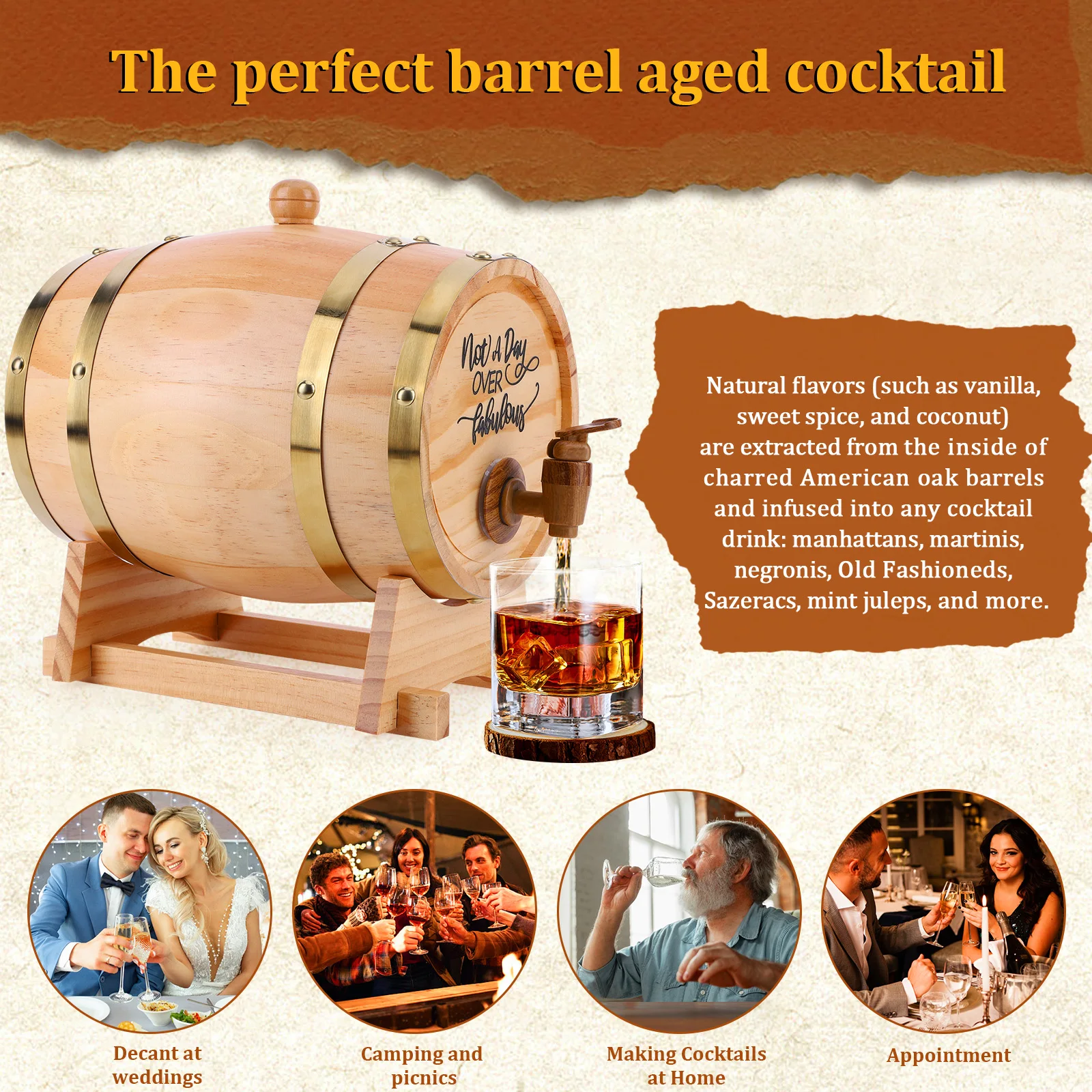 3L Ahşap Viski Fıçısı, Standlı - Wine Whiskey Beer incelemesi ve fiyatı