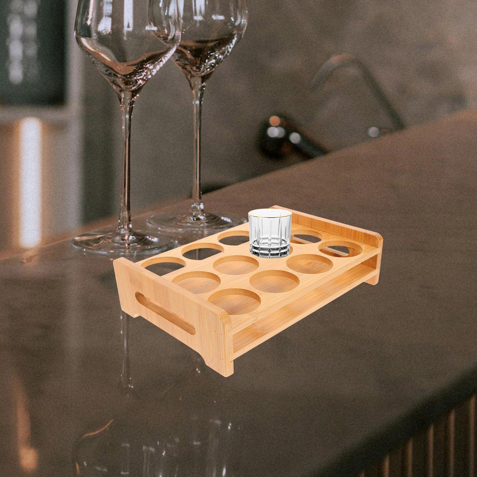 Bambu Shot Bardakları Tutucu T - Wine Whiskey Beer incelemesi ve fiyatı