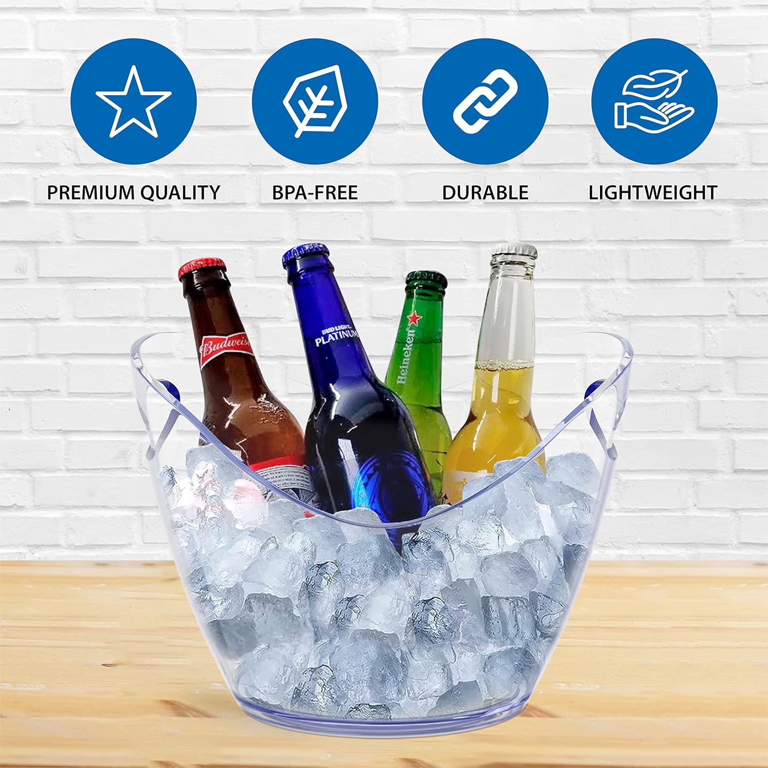 5'li PET Kırılamaz Buz Kovası  - Wine Beer Champagne incelemesi ve fiyatı