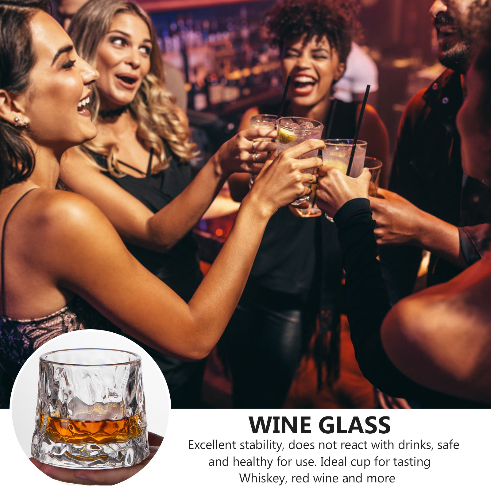 1 adet dövülmüş şarap bardağı  - Wine Whiskey Beer incelemesi ve fiyatı